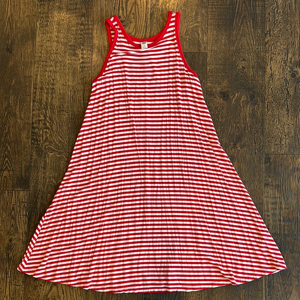 Old Navy Red and White Striped Dress